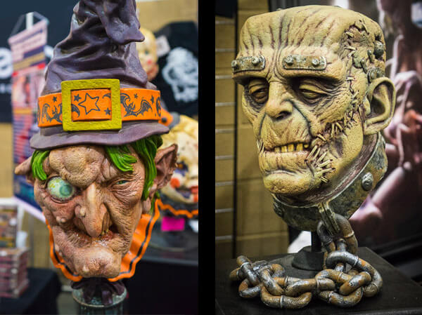 Witch and Frankenstein Bust at Monsterpalooza 2016 Pasadena