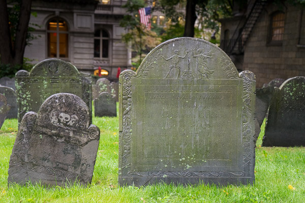 Gravestones from The Granary Burying Ground